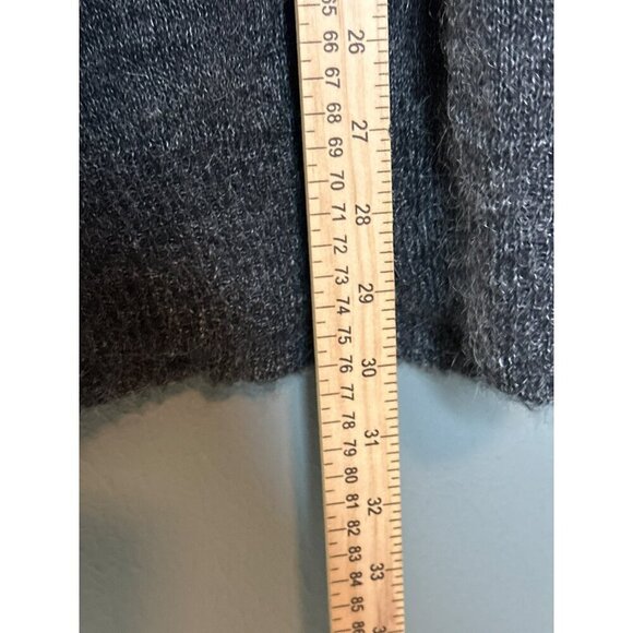 Foreign Exchange Men's' XL Mohair Blend Gray Henley LS Patch Elbow Sweater NWOT - Picture 6 of 10